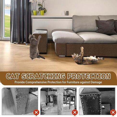 Climbing Cat Scratcher Mat Trimmable Cat Scratching Post Carpet 78.7’’x15.8’’ Self Adhesive Carpet Mat Pad Replacement for Cat Tree Shelves Post Couch Wall Furniture Steps DIY Protector (Cream White) in Saudi Arabia