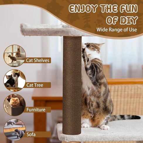 Climbing Cat Scratcher Mat Trimmable Cat Scratching Post Carpet 78.7’’x15.8’’ Self Adhesive Carpet Mat Pad Replacement for Cat Tree Shelves Post Couch Wall Furniture Steps DIY Protector (Cream White) in Saudi Arabia