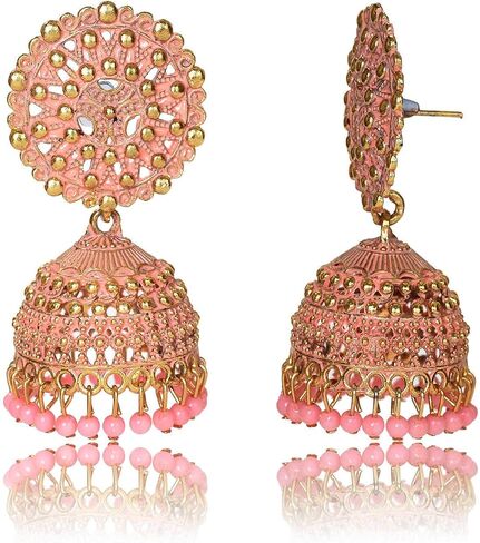 Nilu's Collection Women's Ethnic Oxidised Jhumka Party Festival Wear Alloy Jhumki Earring in Saudi Arabia