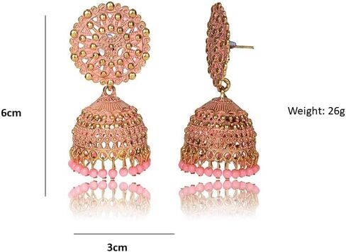 Nilu's Collection Women's Ethnic Oxidised Jhumka Party Festival Wear Alloy Jhumki Earring in Saudi Arabia