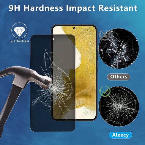 قطعتان من واقي شاشة الخصوصية لهاتف Samsung Galaxy S22 Plus، واقي شاشة من الزجاج المقوى المقاوم للتجسس بقوة 9H، فتحة دقيقة، خالية من الفقاعات، سهلة التركيب، مضادة للخدش، صديقة للحافظة in Kuwait