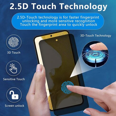 قطعتان من واقي شاشة الخصوصية لهاتف Samsung Galaxy S22 Plus، واقي شاشة من الزجاج المقوى المقاوم للتجسس بقوة 9H، فتحة دقيقة، خالية من الفقاعات، سهلة التركيب، مضادة للخدش، صديقة للحافظة in Kuwait