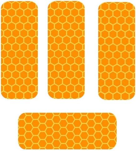 Reflective Decals Reflective Tape Safety Stickers Waterproof Warning Tapes Conspicuity Diamond Grade Rear Rectangle Warning Reflective Diamond Stickers-red in Saudi Arabia