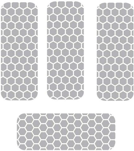 Reflective Decals Reflective Tape Safety Stickers Waterproof Warning Tapes Conspicuity Diamond Grade Rear Rectangle Warning Reflective Diamond Stickers-red in Saudi Arabia
