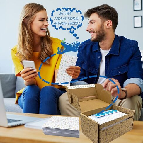 تحدي صندوق توفير المال 100 ظرف، مجموعة تحدي توفير المال، مظاريف أموال رائعة للهدايا النقدية للبالغين، منظم توفير المال للنقود من أجل التوفير (A-Blue) in Kuwait