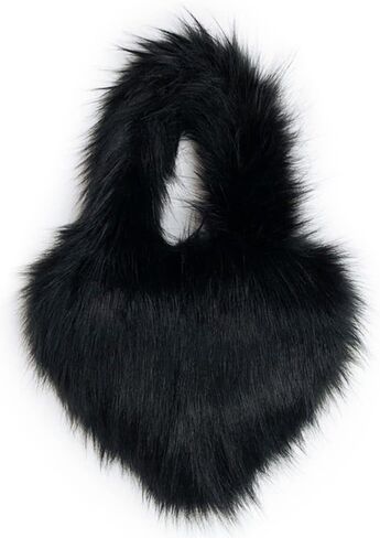 Rejolly Heart Shaped Furry Purse for Women Large Soft Shoulder Bag Fluffy Faux Fur Trendy Y2K Girls Handbag in Kuwait