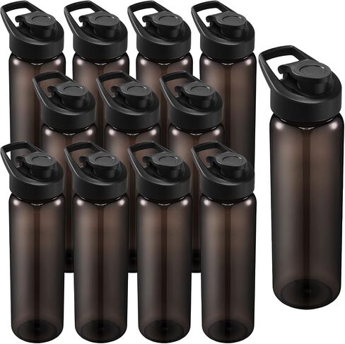 12PCS 24oz Sports Water Bottles Bulk Plastic Sports Drink Bottles Pack Sports Water Cups Set Sports Bike Water Bottles for Gym Outdoor Sports Cycling Camping Hiking Yoga (Clear) in Saudi Arabia