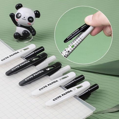 4 Pcs Gel Pens Cute Retractable Pens Cartoon Panda Retractable Pens 0.5mm Black Writing Pen Office School Pens Women Girls Men Boy Pens (4Pcs Panda) in Kuwait