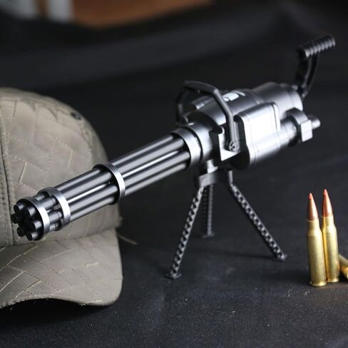 Gatling Gun Gel Pen: Unique Desk Toy, Conversation Starter & Stocking Stuffer- Rotating Barrel & 6 Black Gel Pens Included! Perfect for 2nd Amendment lover! in Saudi Arabia