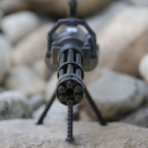 Gatling Gun Gel Pen: Unique Desk Toy, Conversation Starter & Stocking Stuffer- Rotating Barrel & 6 Black Gel Pens Included! Perfect for 2nd Amendment lover! in Saudi Arabia