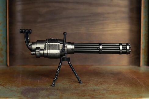 Gatling Gun Gel Pen: Unique Desk Toy, Conversation Starter & Stocking Stuffer- Rotating Barrel & 6 Black Gel Pens Included! Perfect for 2nd Amendment lover! in Saudi Arabia