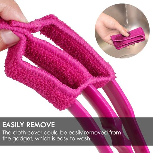 منفضة ستائر النوافذ، مجموعة من 3 فرش من AIFUDA لمصاريع مكيف الهواء وأداة تنظيف مجمع الغبار مع 3 أكمام من الألياف الدقيقة in Kuwait