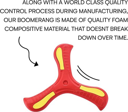 Amazaque Soft Boomerang For Kids And Adults - Foam Boomerang Toy, Boomerang Returning Cross and Throwing Stick Circle - Game for Beach Pool Games - Safe Play & Soft Impact Indoors or Outdoors for Kids in Saudi Arabia