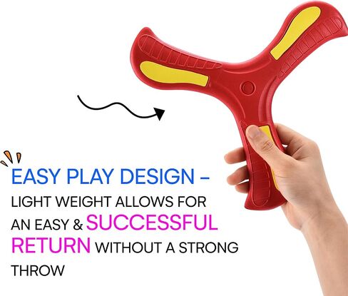 Amazaque Soft Boomerang For Kids And Adults - Foam Boomerang Toy, Boomerang Returning Cross and Throwing Stick Circle - Game for Beach Pool Games - Safe Play & Soft Impact Indoors or Outdoors for Kids in Saudi Arabia
