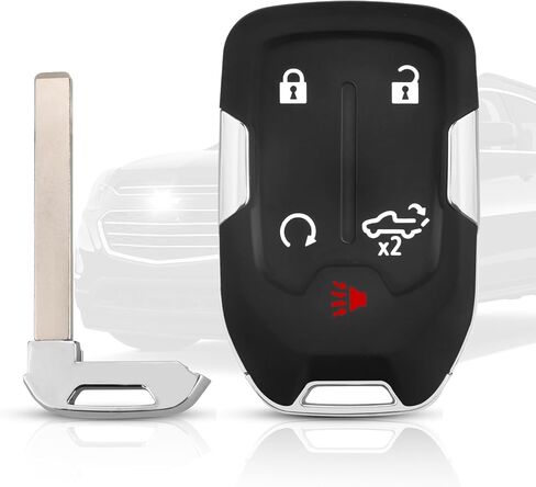 لغطاء غطاء مفتاح GMC Key Fob، غطاء حماية كامل من مادة TPU يناسب 2022 2021 2020 2019 Chevy Silverado، GMC Sierra 1500 2500HD 3500HD، غطاء مفتاح دخول بدون مفتاح، 5 زجاجات (أسود) in Kuwait