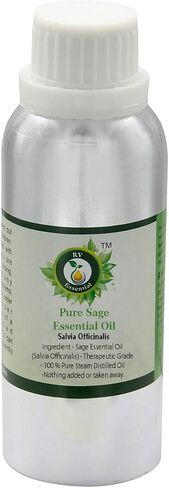 Sage Essential Oil | Salvia Officinalis | Sage Oil | for Diffuser | for Hair | for Body | for Massage | 100% Pure Natural | Steam Distilled | Therapeutic Grade | 5ml | 0.169oz by R V Essential in Saudi Arabia