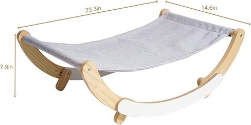 Cat Hammock, Pet Bed, Solid Wood Fancy Swing Chair, 2 in 1 Chair and Hammocks, Cat Furniture Gift for Your Small to Medium Size Cat and Dog in Saudi Arabia