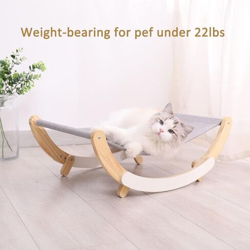 Cat Hammock, Pet Bed, Solid Wood Fancy Swing Chair, 2 in 1 Chair and Hammocks, Cat Furniture Gift for Your Small to Medium Size Cat and Dog in Saudi Arabia