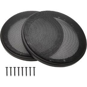 6" x 9" Speaker Grill Covers, Car Speaker Subwoofer Guard Protector, ABS Plastic Frame with Metal Mesh, Black - 2Pcs