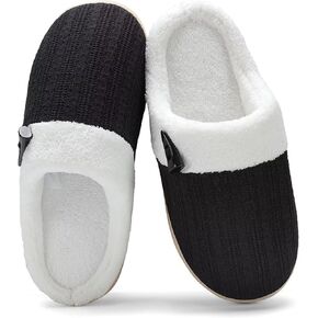 NineCiFun Women's Summer Slippers Scuff Comfy House Shoes Slip on Memory Foam Bedroom Slippers Indoor Outdoor Home Shoes with Soft Terry Lining