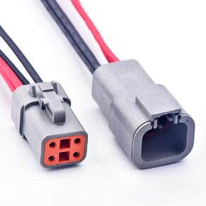 4 Pin Automotive Sealed Electric Plug Male Female Waterproof Connector Wire Harness DTP Series DTP06-4S DTP04-4P