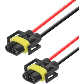 Headlight Wiring Harness,Headlight Connector,Headlight Socket,Car Accessories H11 H9 H8 880 881 Female Nylon Adapter Wiring Harness Sockets Wire Connector for Headlights or Fog Lights