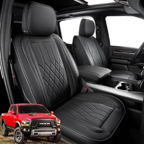 for Dodge Ram 1500 2500 3500 Seat Covers 2019-2024, for Dodge Ram Accessories All Weather Leather, for Ram 1500 2500 3500 Truck Seat Covers Flat Bench,Crew Cab only (Not for Super Cab) in Kuwait