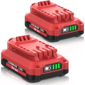 Upgraded 3.0Ah 20 Volt Replacement for CMCB202-2 Battery Compatible with Craftsman 20V Battery V20 Lithium CMCB202 CMCB201 CMCB204 CMCB204-2 Cordless Power Tools Battery(Red)