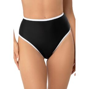 Womens Retro High Waisted Bikini Swim Bottom Basic Full Coverage Swimsuit Bottom