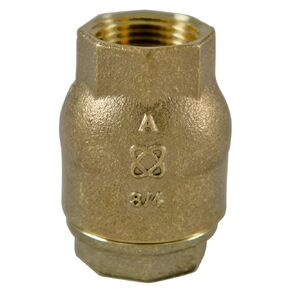 NIBCO NL932XC T-480-Y-Lf Silicon Lead-Free Check Valve, Inline, PTFE Seat, 1-1/2" Female NPT Thread (FIPT), 1.63" OD, Threaded, 1.50, Bronze