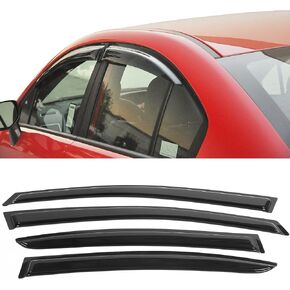 Window Visors Compatible with 2012-2016 Subaru Impreza & 2015-2021 WRX STI, Acrylic Smoke Tinted Semi-Transparent Rain Guards Wind Deflector by IKON MOTORSPORTS