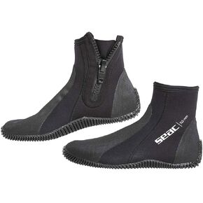 SEAC Regular 5mm Neoprene Reinforced Underwater Scuba Diving Boots with Side Zipper