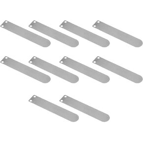 10Pcs Air Compressor Valve Plate Air Compressor Reed Valve Kit Cylinder Head Base Valve Plates Tongue Shape Cast Iron Intake and Exhaust Accessories (80 exhaust short film)