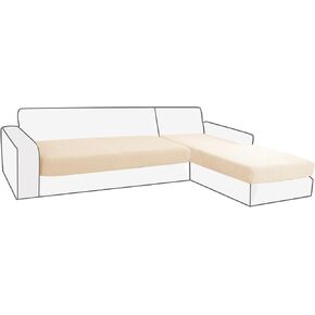 Jin Le Couch Cover L Shape Sectional Couch Cover for Dogs (3 Seater and 3 Seater, Grayish Blue) Chaise Lounge Cover for Dogs with Elastic Bottom and Ties with 2pcs Pillowcases