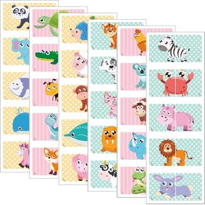 60 Pieces Shoe Stickers for Kids Cute Right Left Animal Stickers for Children Shoes