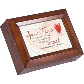 Cottage Garden Special People in Your Heart Wood Finish Jewelry Music Box Plays All You Need is Love