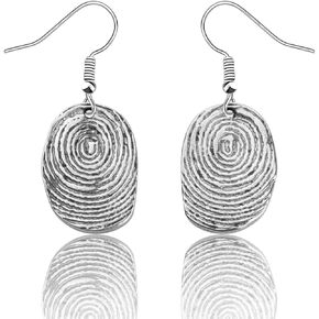 ENSIANTH Forensics Gift Fingerprint Earrings Science Investigator Gift Crime Junkie Gift Criminologist Earrings