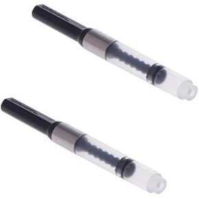 2Pcs Black Universal Fountain Pen Ink Converter Standard Push Piston Fill InkAbsorber Resistant and Deft Writing and Correction Supplies Pens and Refills Writing and Correction Supplies