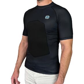 RIBBY SPF 50+ 5mm Padded Rash Guard for Surfing, Boogie, Scuba