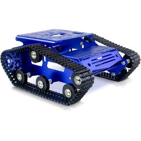 Smart Robot Car Tank Chassis Kit Aluminum Alloy Big Platform with 2WD Motors for uno/Raspberry Pi DIY Remote Control Robot Car Tools- Free Tools-Upgraded version