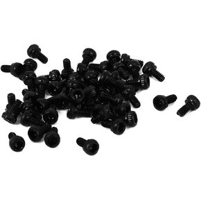 uxcell M1.6 x 3mm Hex Bolt Socket Head Cap Machine Screws Black 50 Pcs