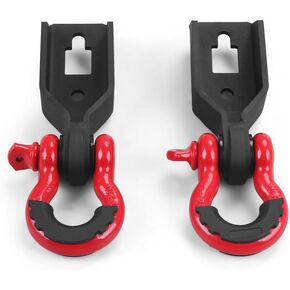 Dyno Racing Front Tow Hook Shackle Mount Kit Compatible with 2009-2023 Ford for F-150 with 3/4inch D Ring Shackles