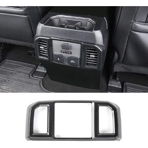Keptrim for F-150 ABS Carbon Fiber Rear Air Conditioning Vent Outlet Panel Trim for 2016 2017 2018 2019 2020 Ford F150, 1pc