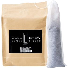 100 Pack 4" x 12" Cold Brew Coffee Filter, Disposable Mesh Brewing Sock for Concentrate Coffee/Tea, Use with Flasks, Bottles, Mason Jars, etc., Strong Design and No Mess