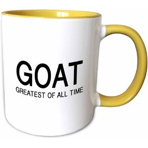 3dRose Goat Greatest of All Time Mug, 11 oz