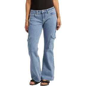 Silver Jeans Co. Women's Low Rise Cargo Pocket Jeans
