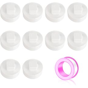 GASHER 10PCS PVC Cleanout Plug 1/2" NPT Male, End Cap Adaptor, Pipe Fitting Plug closing For Home or Industrial, Plumbing Water Line, Drainage Piping System