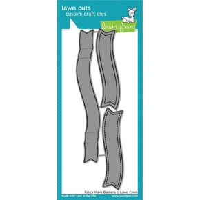LAWN FAWN Fancy Wavy Banners Lawn Cuts Custom Craft Die
