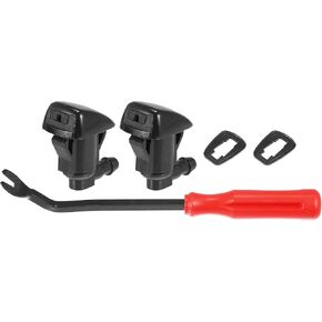 X AUTOHAUX 5pcs Front Windshield Wiper Washer Nozzle Spray Jet Kit 15247800 for GMC Acadia 2011-2012 2015-2016 for Chevrolet Traverse 2013-2016