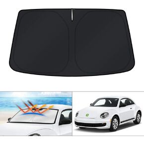 KUST Custom Fit Windshield Sun Shade for Volkswagen VW Beetle 2012-2019 Accessories Sunshade Window Sun Visor Protector Foldable Blocks UV Rays Keep Your Car Cooler